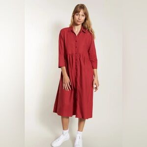 NWT Good For Sunday Linen Shirt Dress Size M